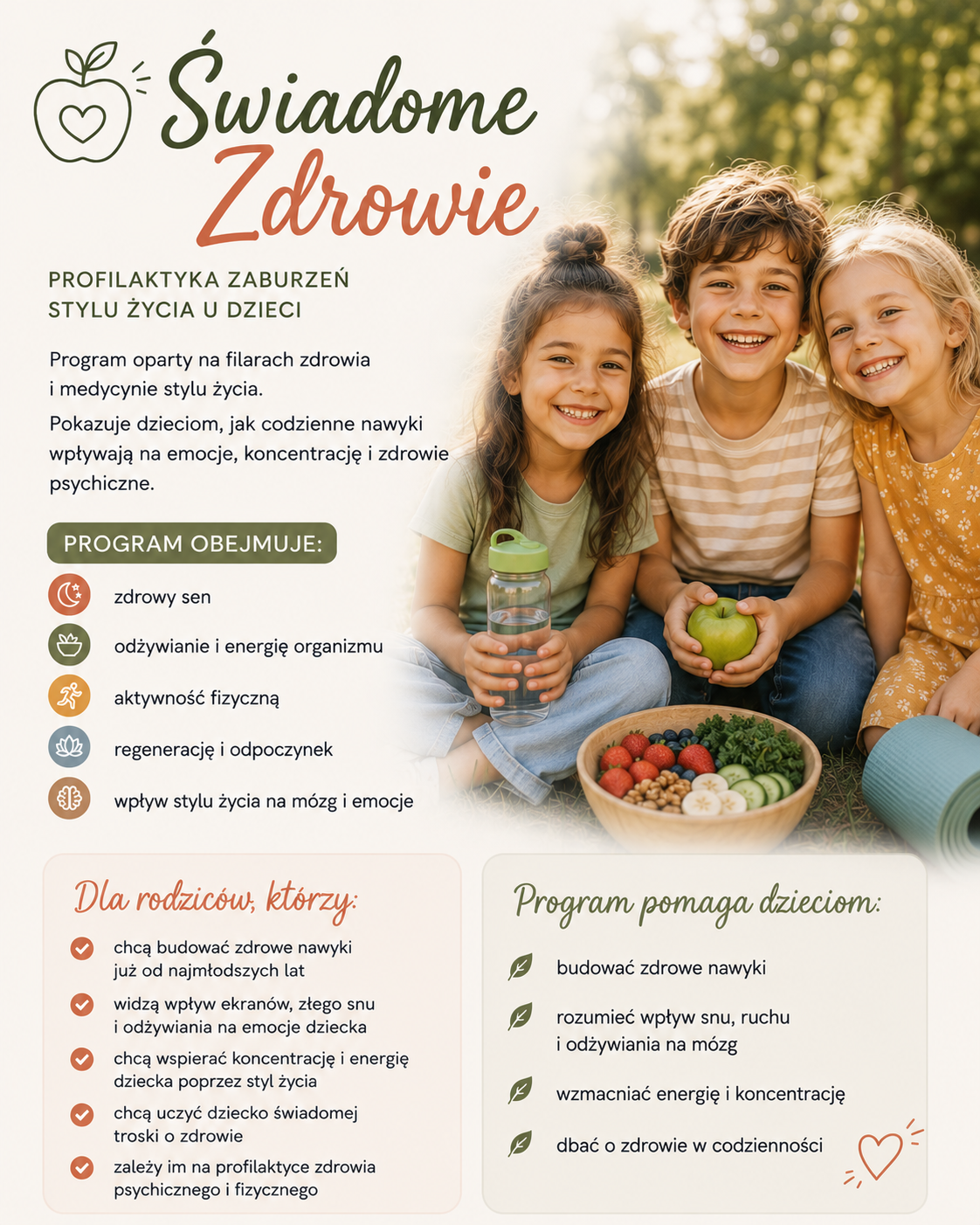Świadome Zdrowie - profilaktyka zaburzeń stylu życia u dzieci