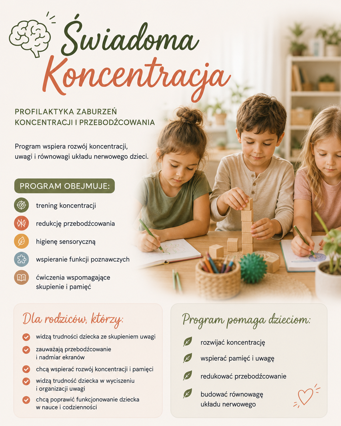 Świadoma Koncentracja - profilaktyka zaburzeń koncentracji i przebodźcowania